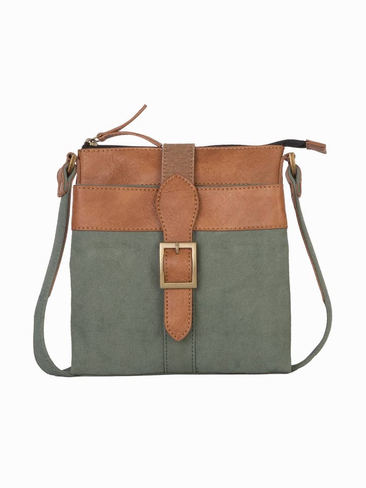 Sac à bandoulière en toile recyclée Intermix - Aegean, MD-5904 pour la vente par Mona B.