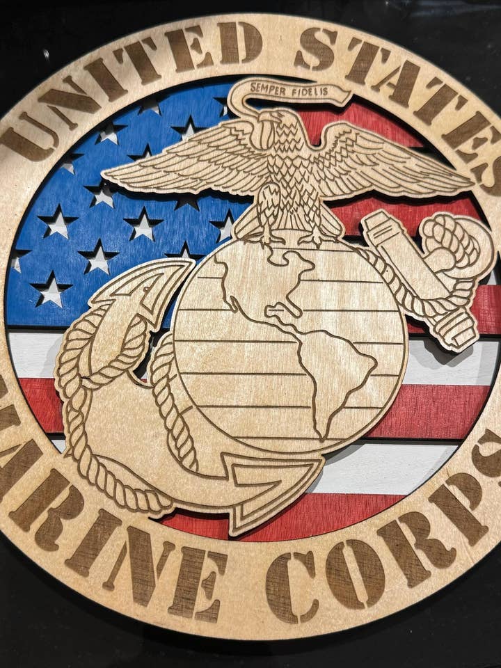 Service Plaque, Marine Corps for wholesale by Crayon Eater Designs
