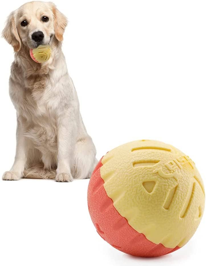 Supreme Housewares - Wholesale Pet Fetch Ball - Dog - Pawjectile Dog Ball Toys Bi-Color Yellow/Pink0