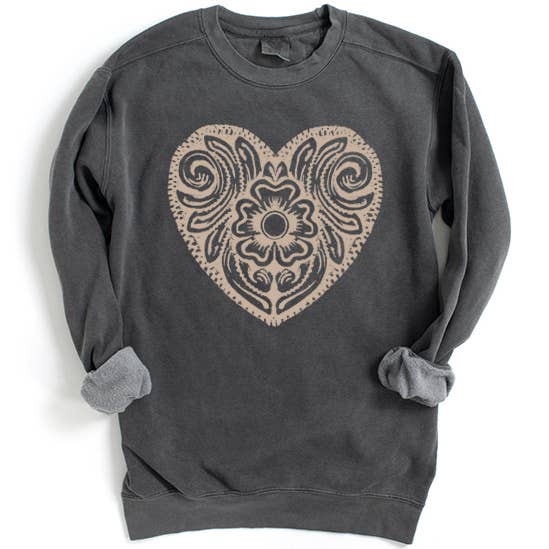WESTERN HEART GRAPHIC SWEATSHIRT for wholesale by LaLaSista