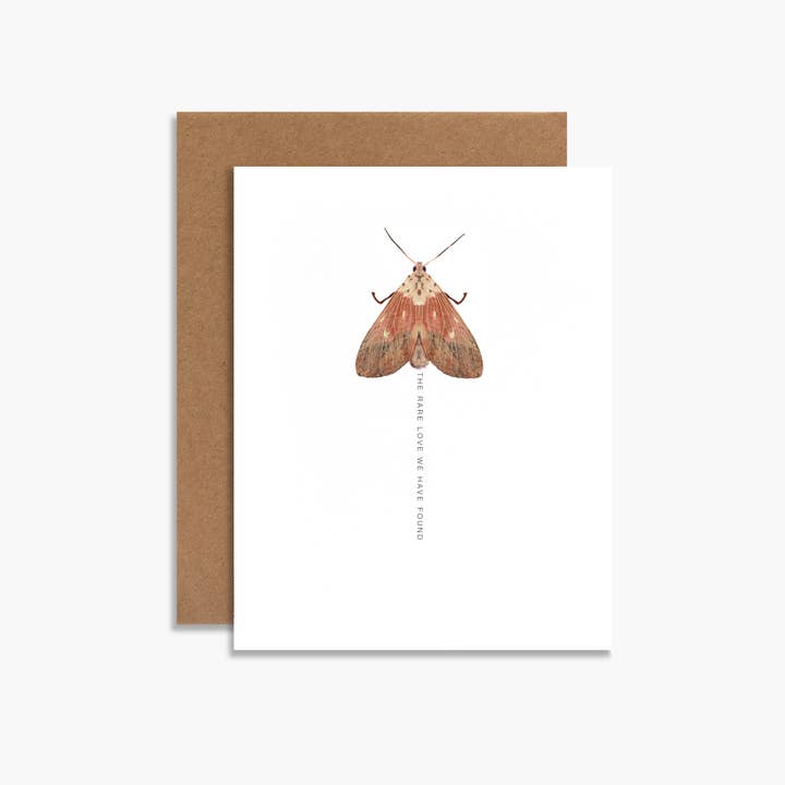 De zeldzame liefde die we hebben gevonden Moth Nature jubileumkaart voor wholesale door Souvenir Stationery