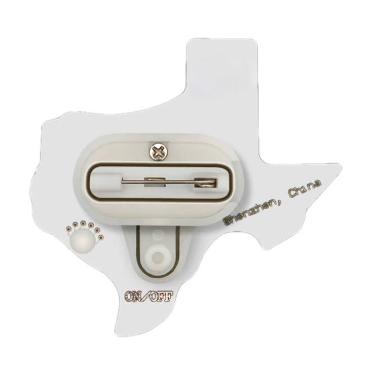 Blinkee.com, LLC - Wholesale Lapel pin/button - Texas Flashing Body Light Lapel Pins2