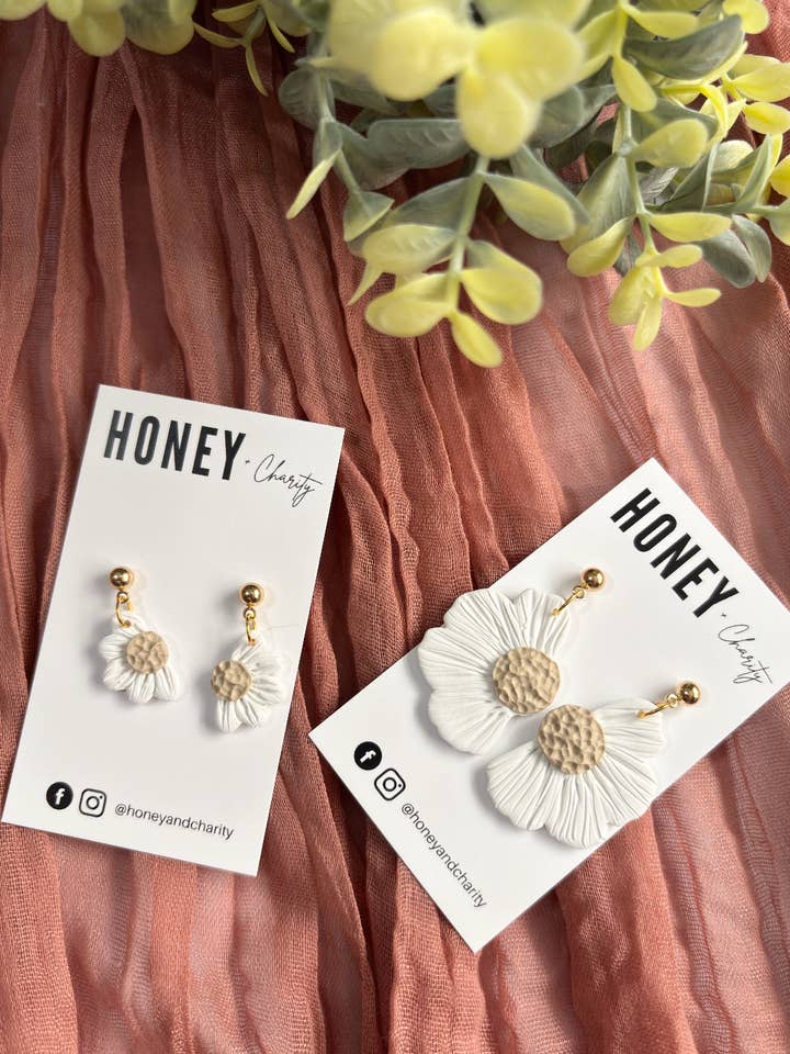 Mommy + Me Flower Set for wholesale by Honey & Charity Earrings