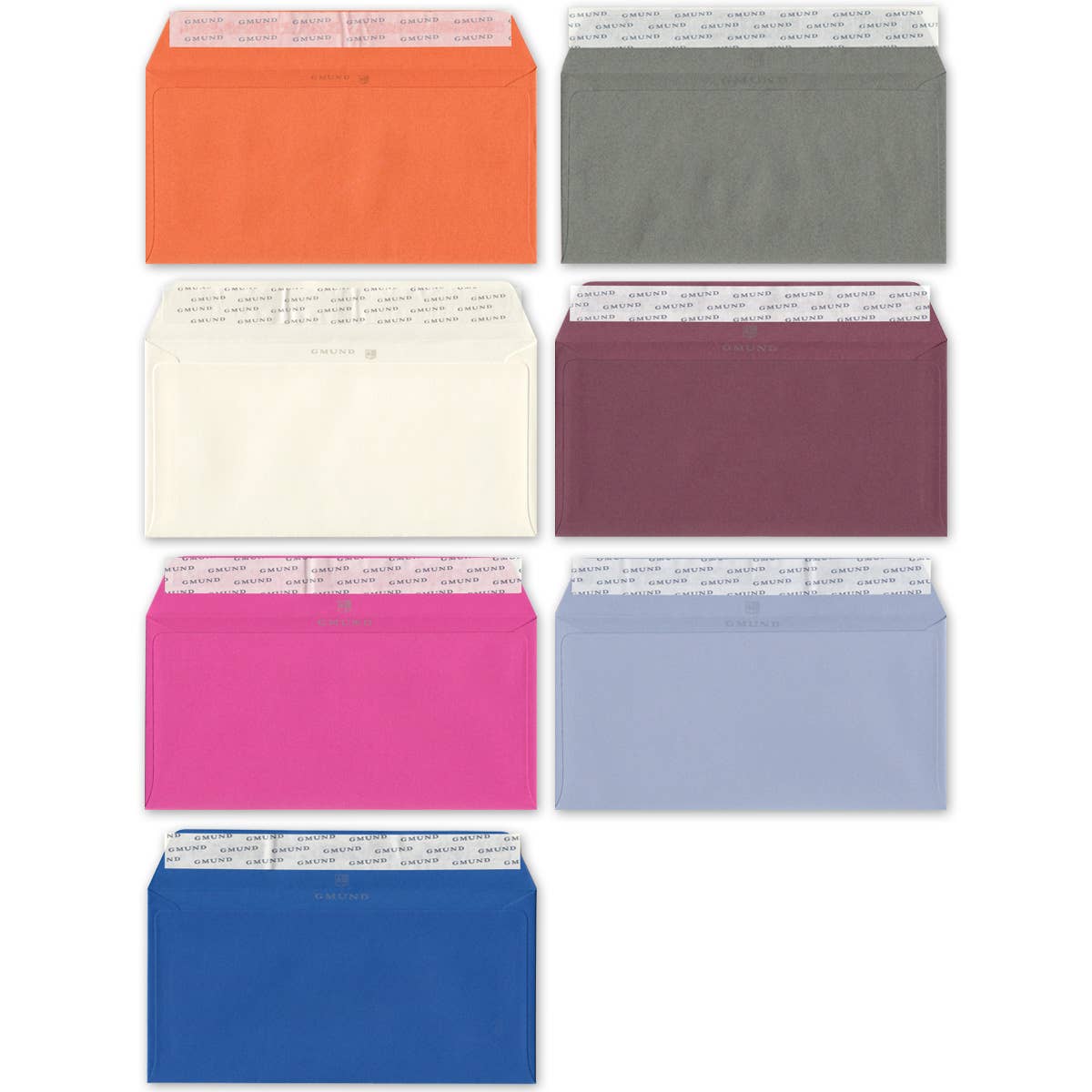 farvet 7 farvede Din Long-kuverter i forskellige farver for engroshandel på Faire1