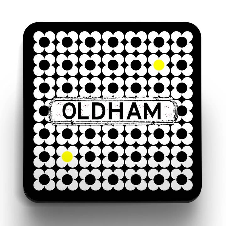 Monochrome Fleur Coasters (set of 4) for wholesale by tinned snail