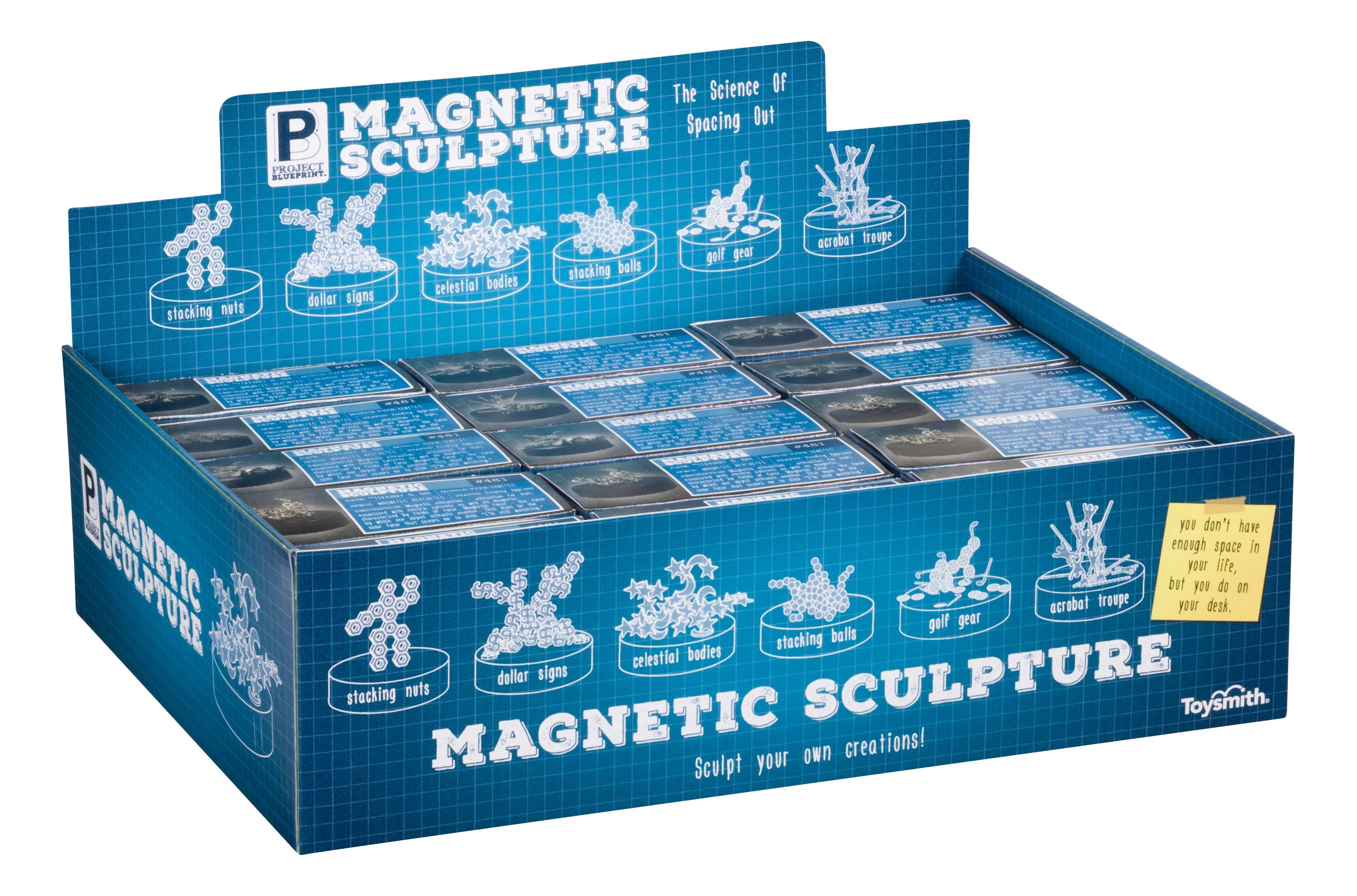 Toysmith - Wholesale Magnet - Project Blueprint Magnetic Sculpture, Desk Toy, Fidget1