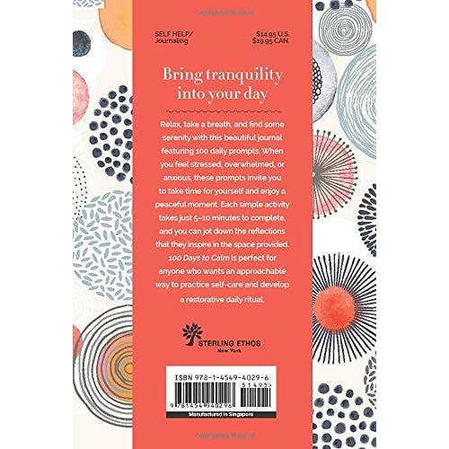 Hachette Book Group - Wholesale Journal/Diary - 100 Days to Calm: A Journal for Finding Everday Tranquility1