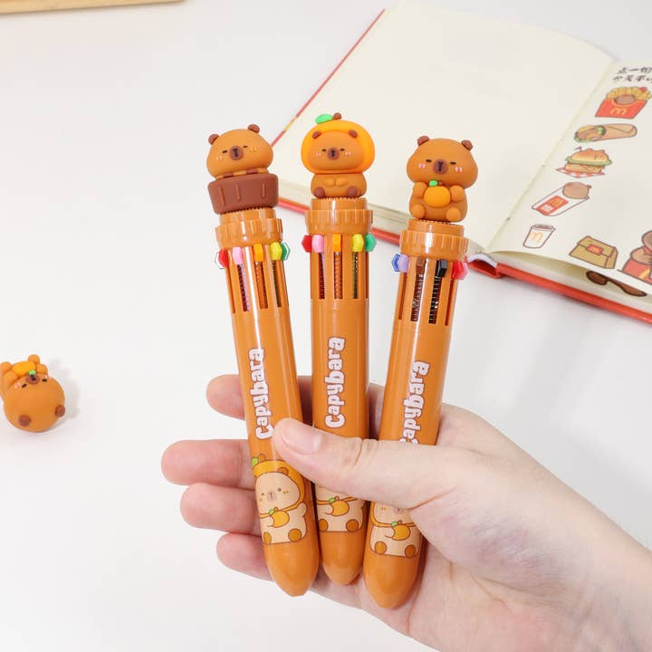 BCmini - Wholesale Pen - CAPYBARA Vol.2 10-COLOR RETRACTABLE BALL PEN-36