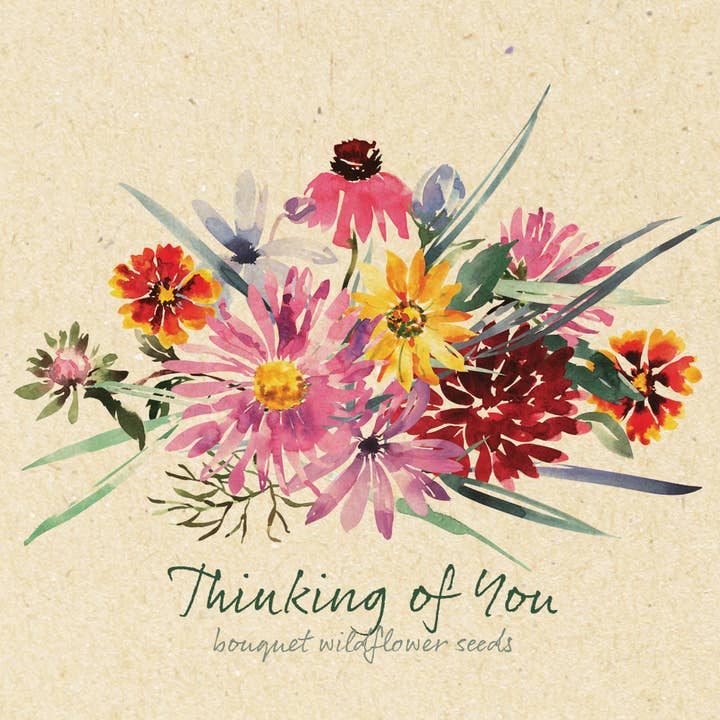 Bentley Seed Co. - Wholesale Thinking of You Card - Thinking of You Bouquet - Wildflower Mix Seed Packets