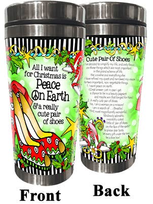 Noël mignon chaussures en acier inoxydable Gobelet pour la vente par Suzy Toronto Wholesale