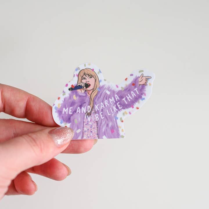 Simple Whimsy - Wholesale Sticker - Karma Confetti Era - Tour Pop Culture Vinyl Sticker1