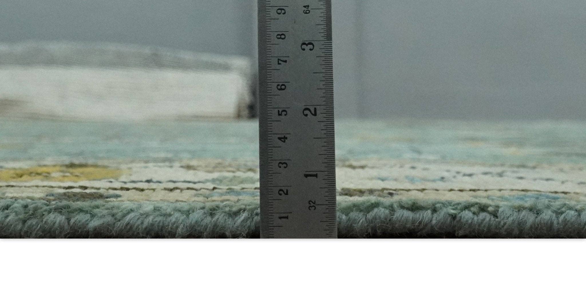 The Rug Decor, Inc. - Wholesale Area Rug - Aqua 5x8, 6x9, 8x10, 9x12, 10x14 and 12x15 Hand Knotted Blue and Ivory Traditional Persian Vintage Heriz Serapi Wool Rug | TRDCP5998108