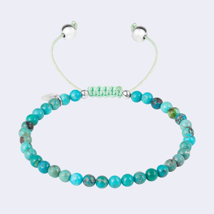 Delikat turkis armbånd – Naturlige turkiser & 925 Sterling sølv - Mini turkis armbånd for engroshandel hos 15DEGREESLONDON