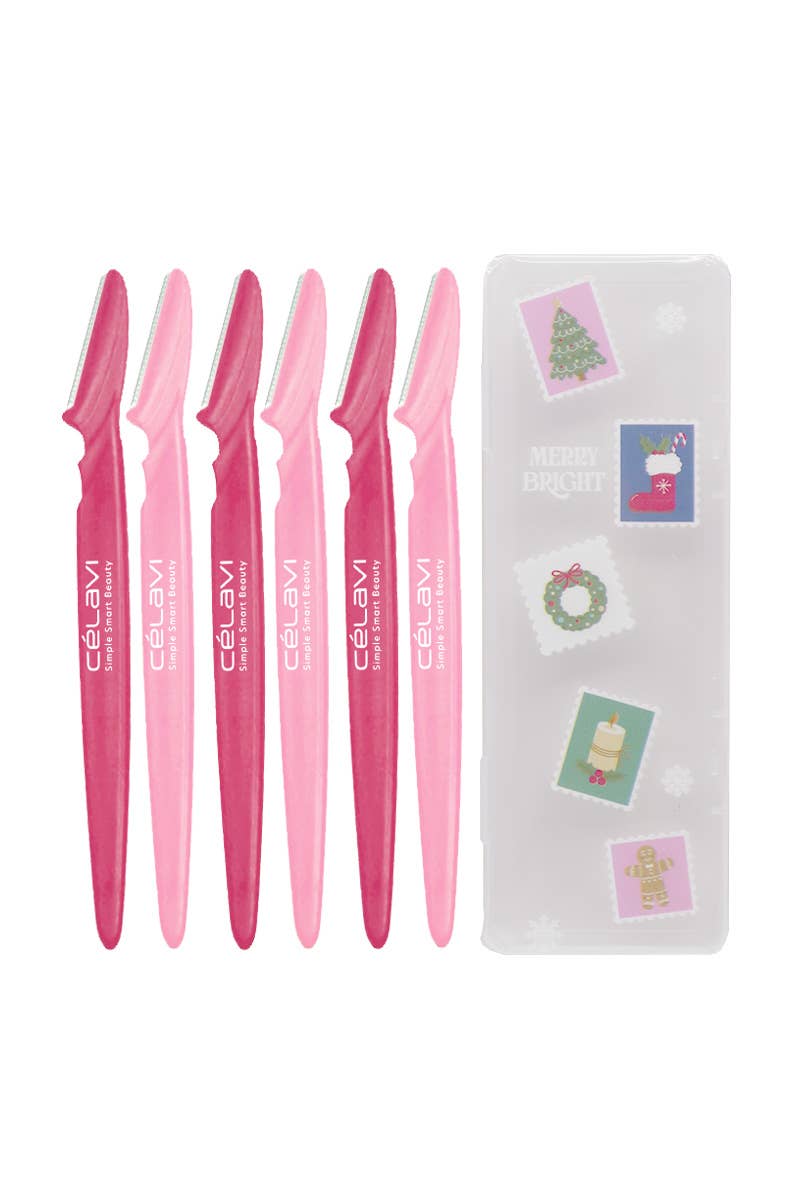 PINEAPPLE Beauty – wholesale Rakhyvel – Celavi 46324H Merry Bright 6-delars rakset med resefodral - 122