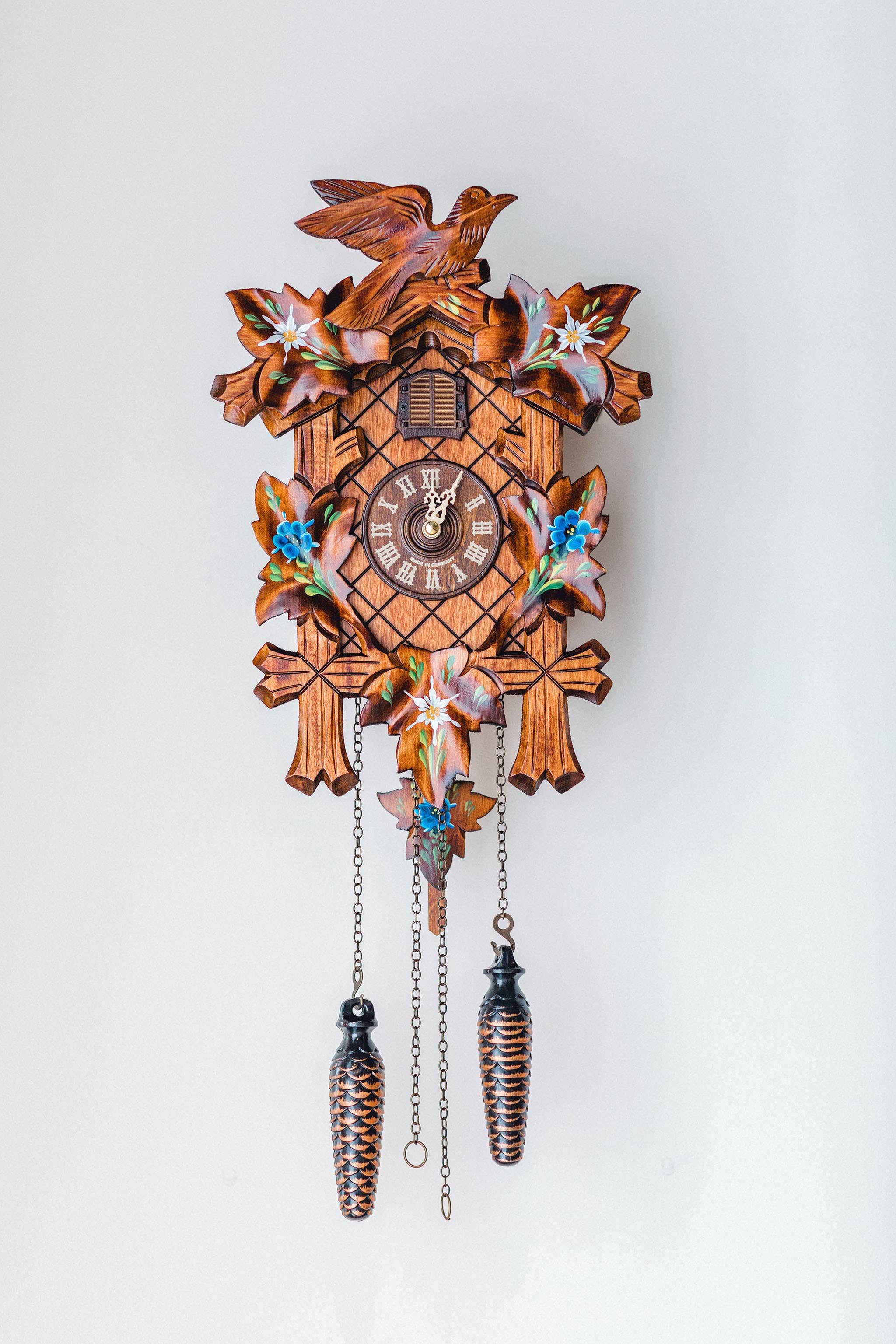 Hermle - Wholesale Wall Clock - ADELHEIDE Cuckoo Clock with Painted Flowers1