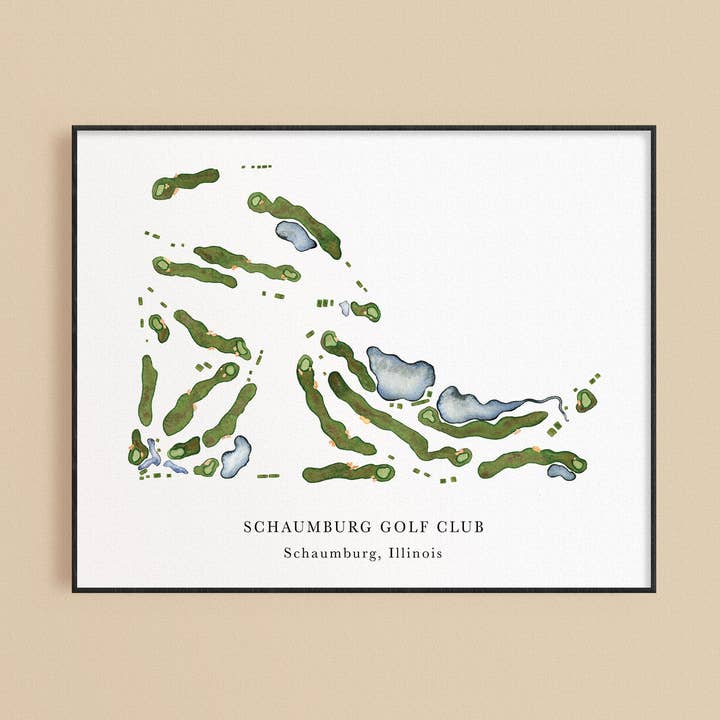 Schaumburg Golf Club Print for wholesale by ally aiken design