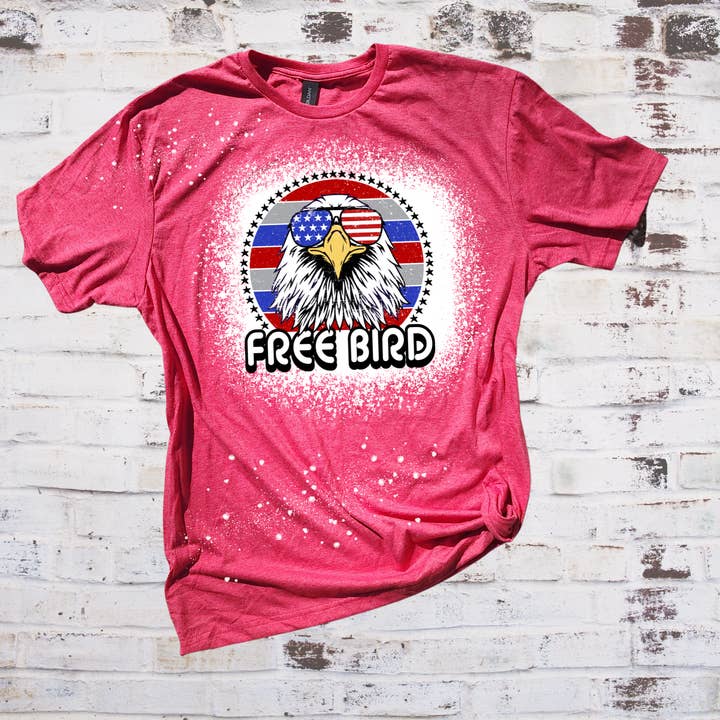 Free Bird graphic tee, American tee, patriotic shirt for wholesale by Ducky's Closet