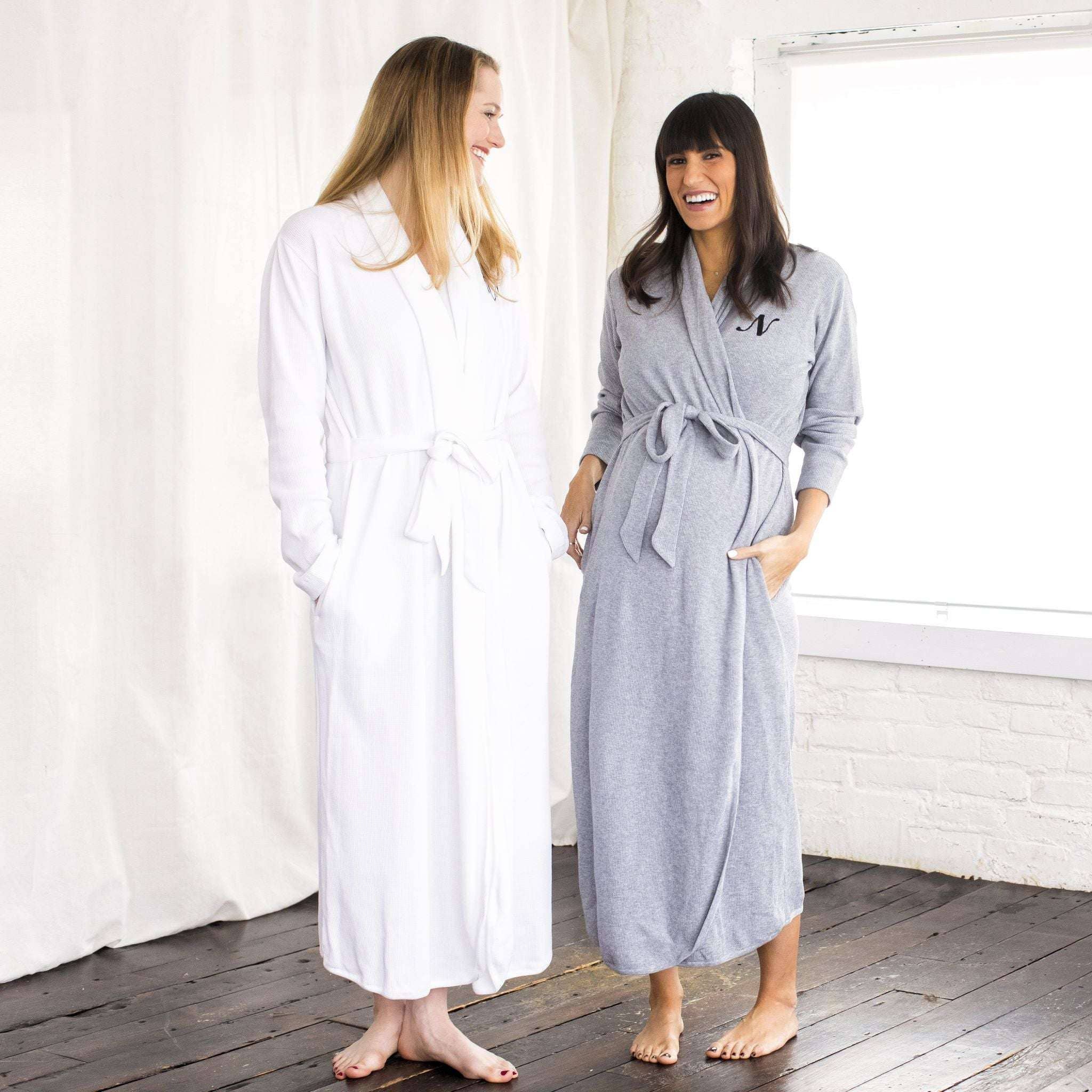 Monica + Andy - Venta al por mayor Bata - Mujer - Bata Organic Lounge Blanca_White3