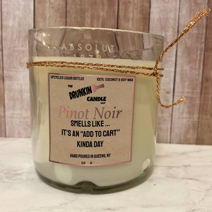 Bougie parfumée Pinot Noir pour la vente par The Drunkin Candle Shop