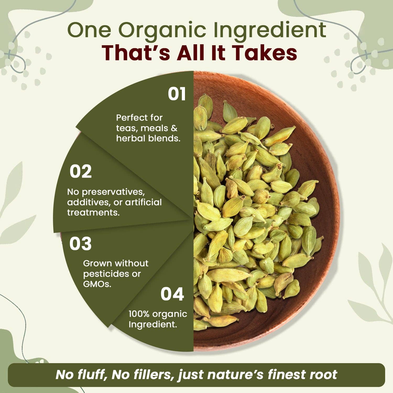 Organic Way LLC - Vendita all'ingrosso Erbe aromatiche - Baccelli Interi di Cardamomo Verde, Hari Elaichi (Elettaria cardamomum) - Certificato Kosher e USDA | Vegano, Non-OGM e Senza Glutine | Sacchetto Richiudibile | Aggiunge Sapore | 100% Crudo dall'India2