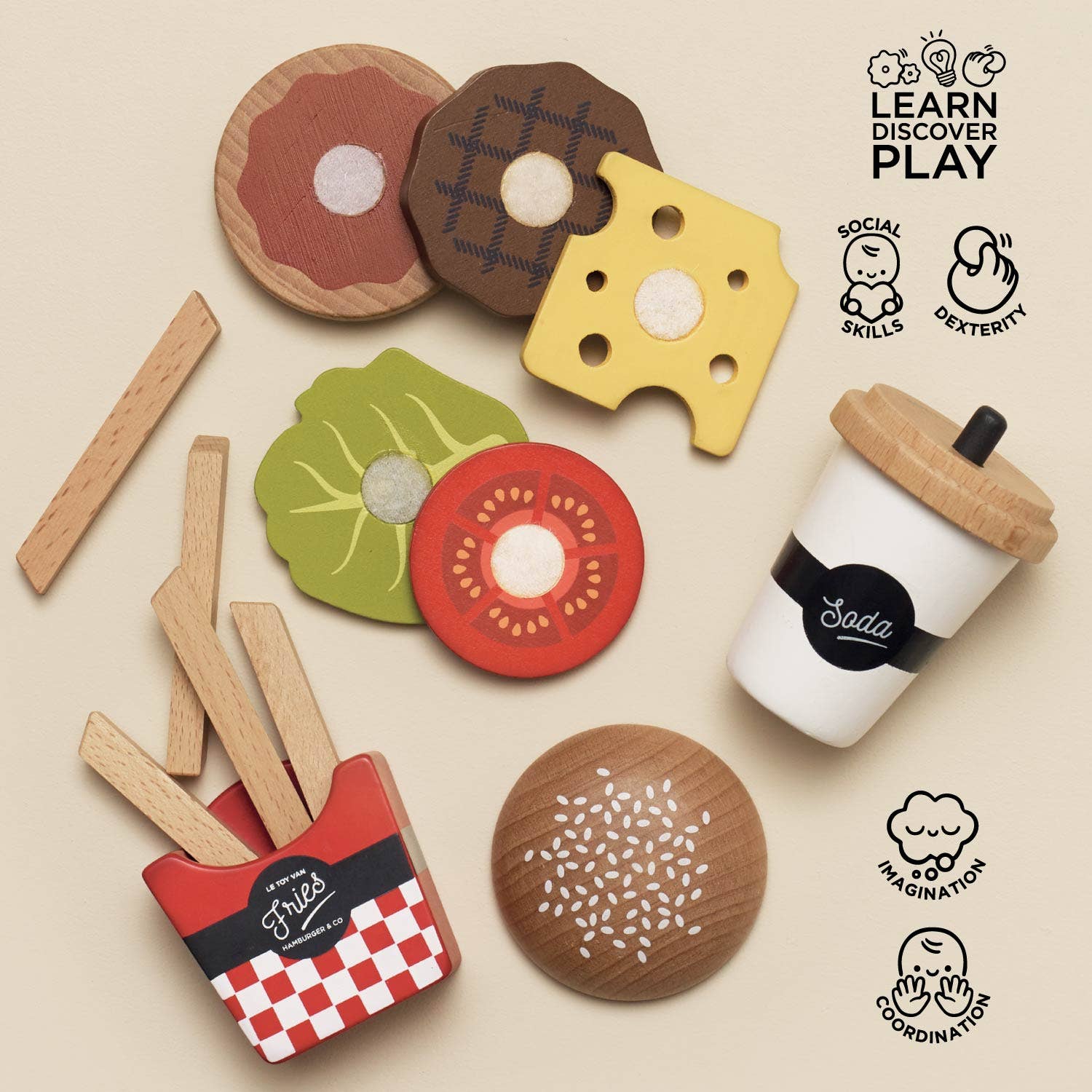 Le Toy Van – wholesale Toy set – Kids – Gourmet Hamburger Set3
