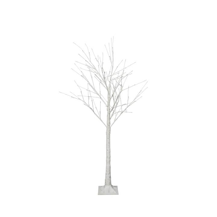 Lighted Birch Tree Set 4Feet-6 Feet With Warm White LEDs for wholesale on Faire12