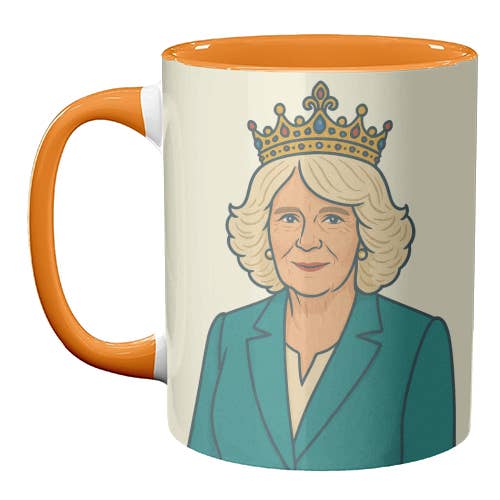 Mugs 'Queen Camilla' by Ms Doodle for wholesale by ART WOW
