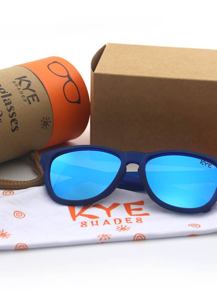 Kids Polarized Sunglasses | Blue Frog - Fits Ages 3-7 for wholesale by Kye Shades