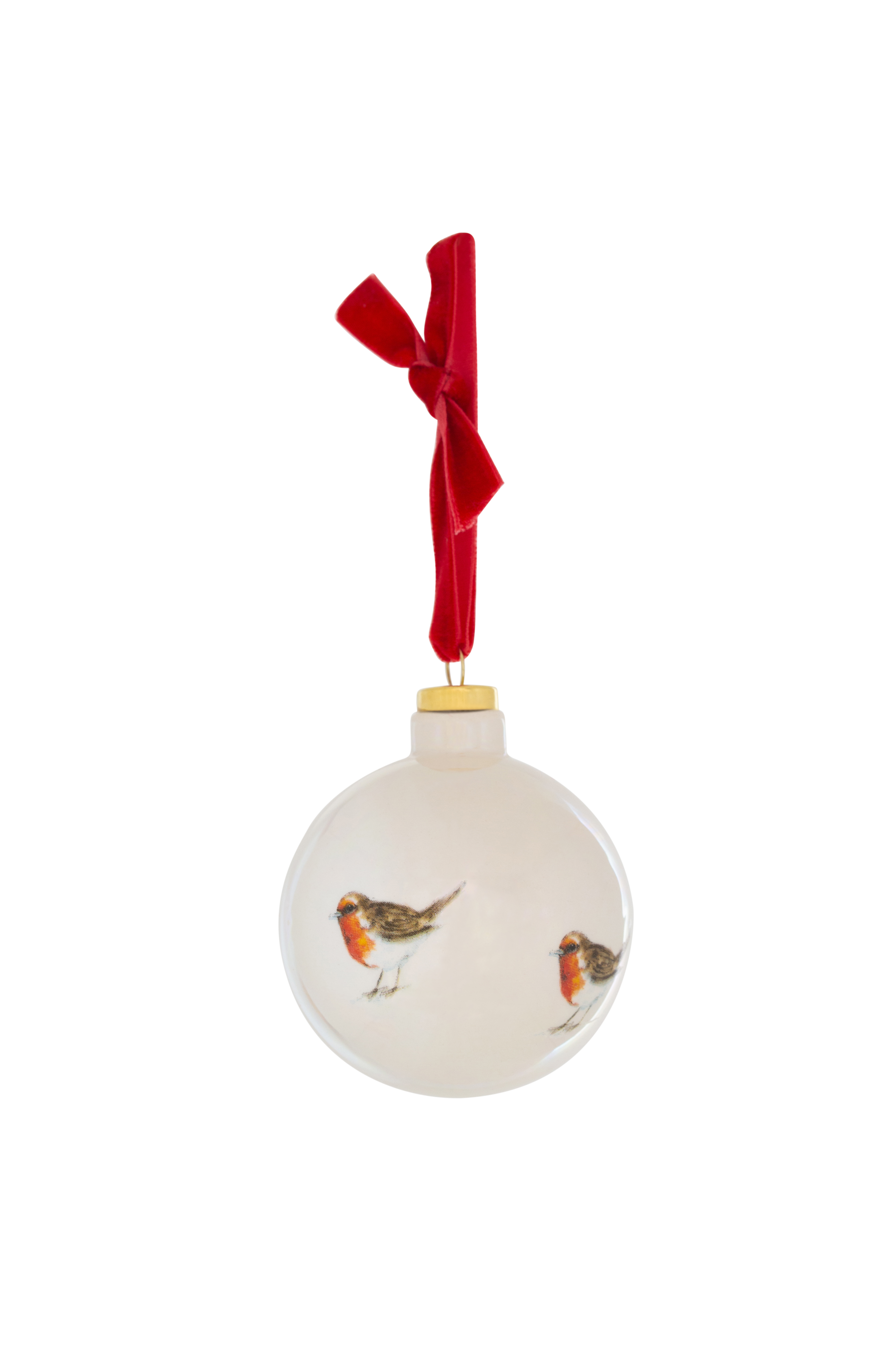 Ceramic Inspirations - Venta al por mayor Decoración navideña - Adorno artesanal de cerámica con forma de petirrojo, fabricado en Gran Bretaña1