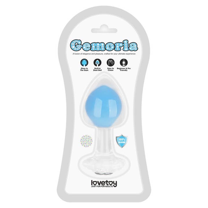 LOVETOY - Wholesale Sex Toy - Gemoria Silicone Butt Plug (Glow-In-The-Dark)