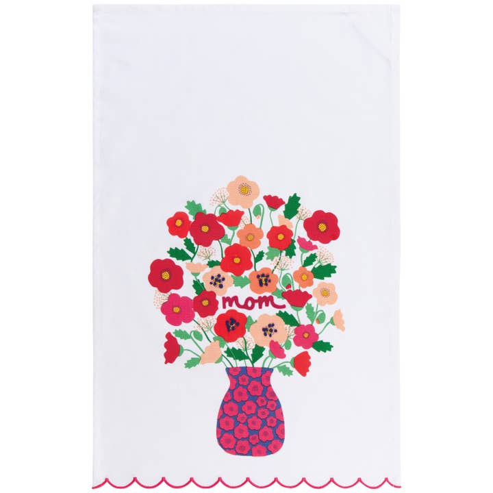 Poppy Dishtowel for wholesale by Danica Jubilee