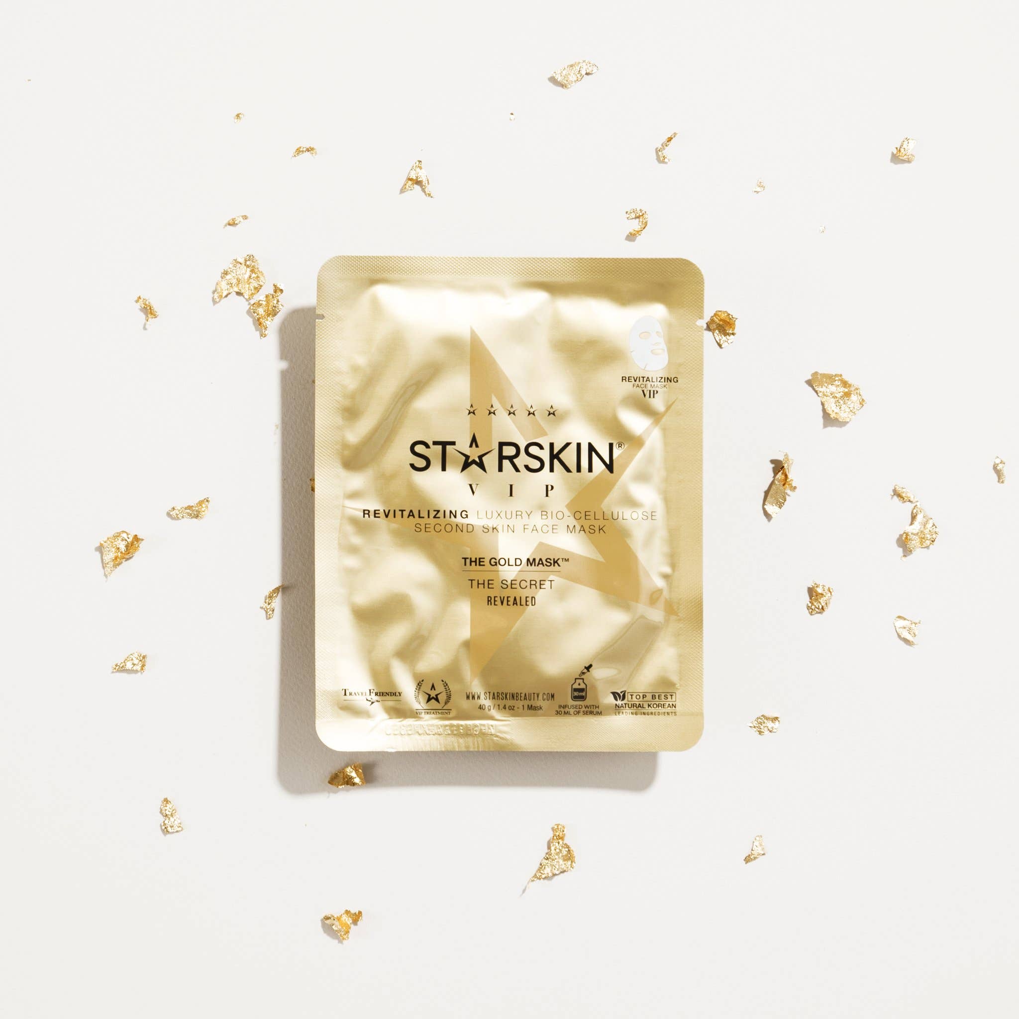 STARSKIN - Wholesale Skincare Face Mask - Gold Revitalizing Bio-Cellulose Face Mask2