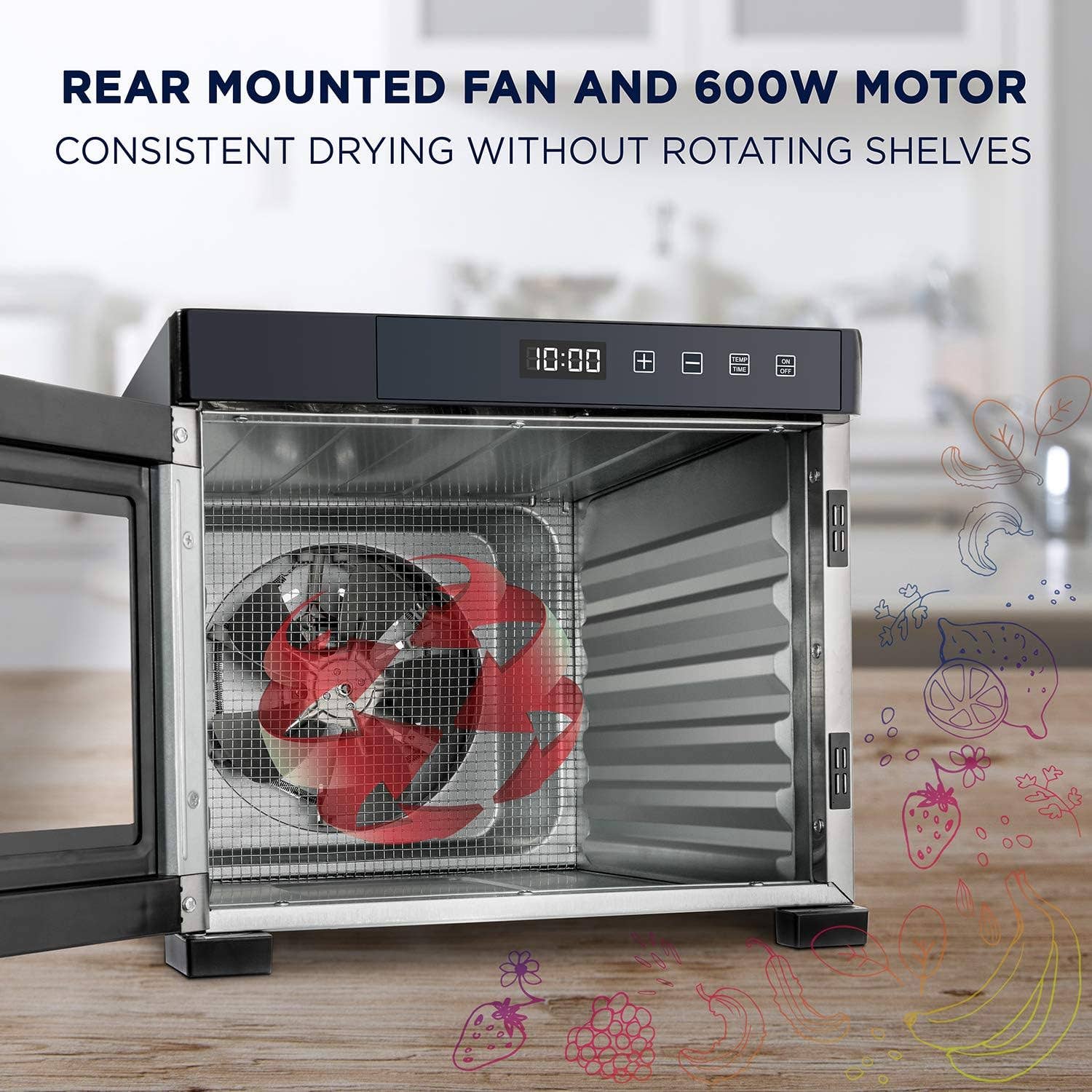 Ivation - Wholesale Kitchen Appliance - Stainless Steel Food Dehydrator2