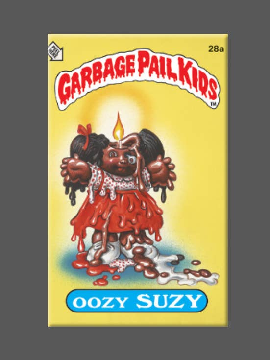 GARBAGE PAIL KIDS, Oozy Suzy, Magnet, Buttons, Candle for wholesale by Ba Ba Buttons