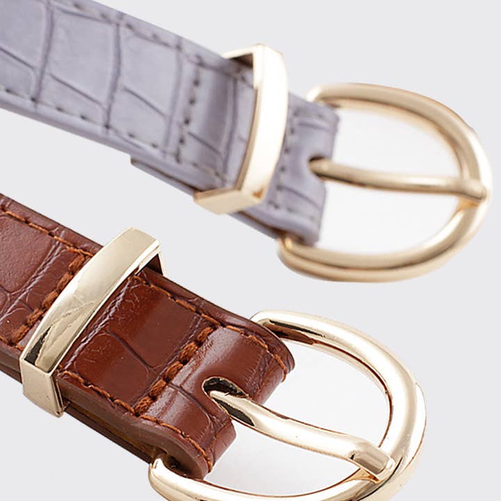 ACCITY - Wholesale Belt - Women's - ROUND BUCKLE LEATHER BELT_CWABE00814
