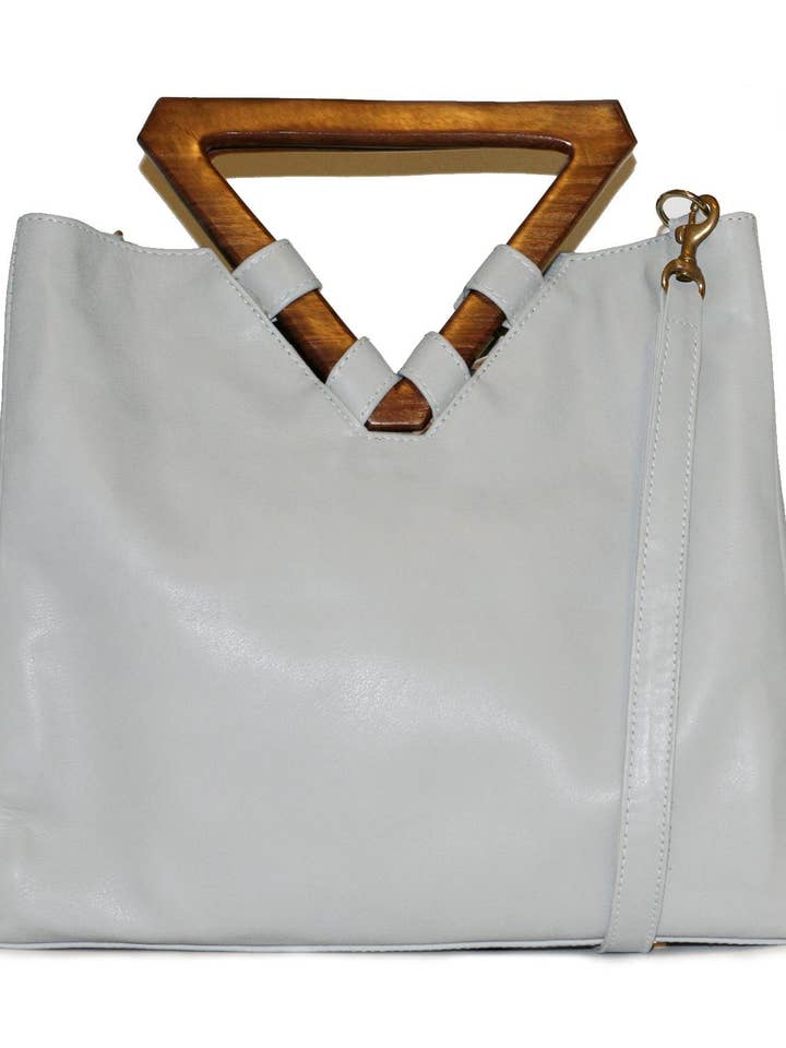 Triangle Tote (Gray) for wholesale by Mei vintage