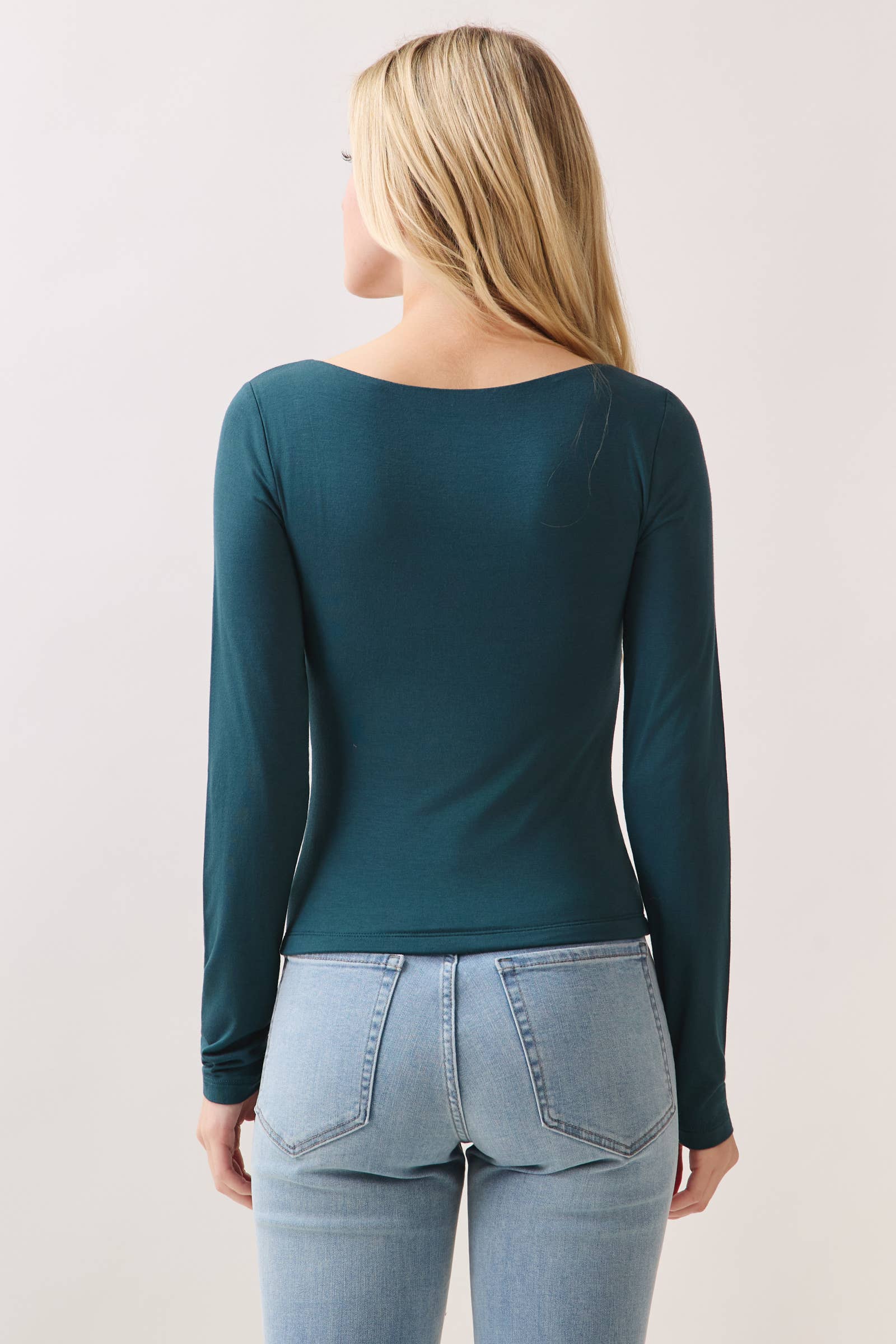 Final Touch - Wholesale Knit Top - Women's - Double Layer Square Neck Long Sleeve Top - VT1710927
