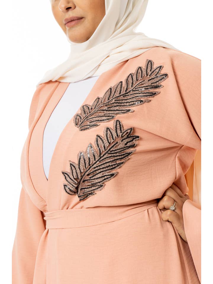 Sultana.R - Wholesale Kaftan - Women's - Salmon Lamia Abaya4