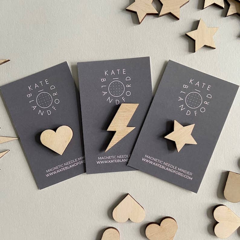 Kate Blandford – wholesale Embroidery/cross-stitch supplies – No waste plywood magnetic needle minder1