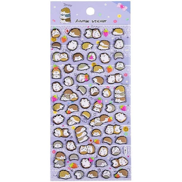 11044 Hedgehog Puffy Stickers-10 for wholesale by BCmini