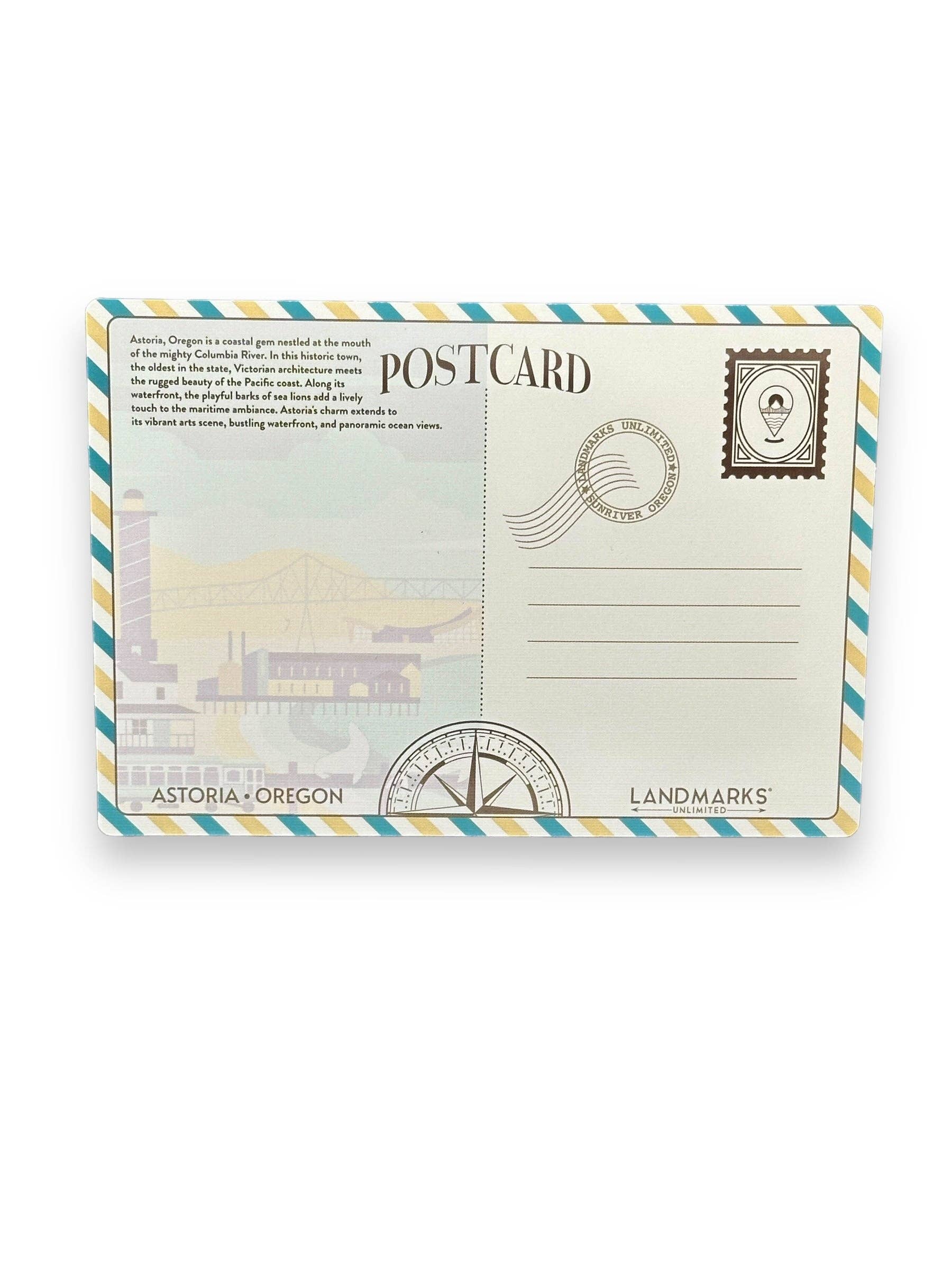 Landmarks Unlimited - Venta al por mayor Tarjeta postal - Astoria, Oregon, tarjeta postal, lámina texturizada1
