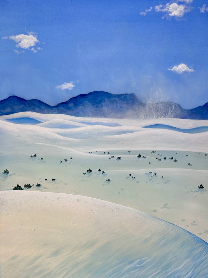 Impression 9"x12" du Parc national des White Sands pour la vente par Fawn Brown Art