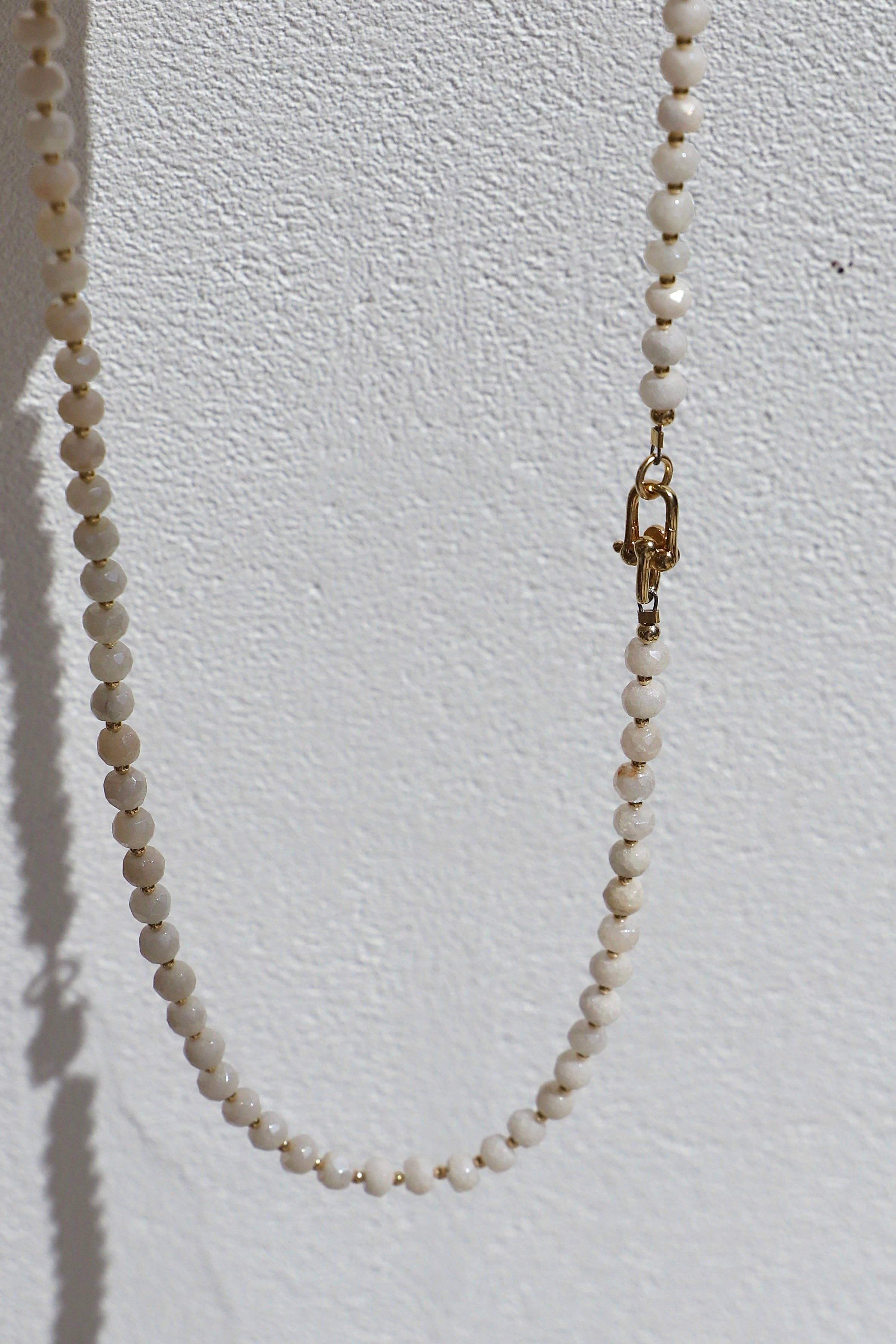 Katie Waltman Jewelry - Wholesale Beaded/Pearl Necklace - WHITE SILVERITE BEADED NECKLACE1