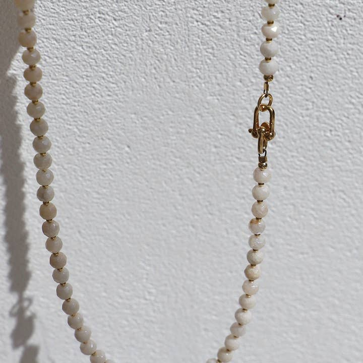 Katie Waltman Jewelry - Wholesale Beaded/Pearl Necklace - WHITE SILVERITE BEADED NECKLACE1