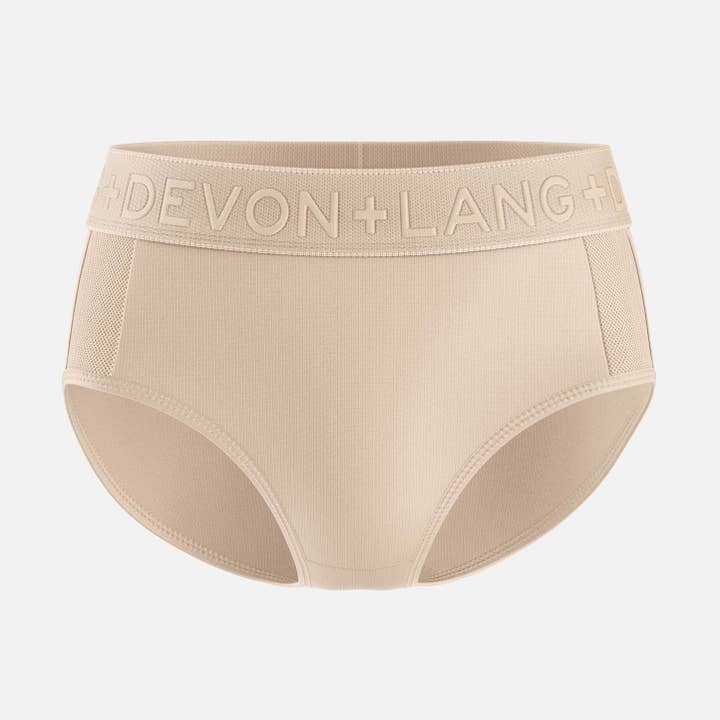 Originals Bria Bikini-Slip - Mesh-Einsätze - Sand für den Großhandel von Devon + Lang