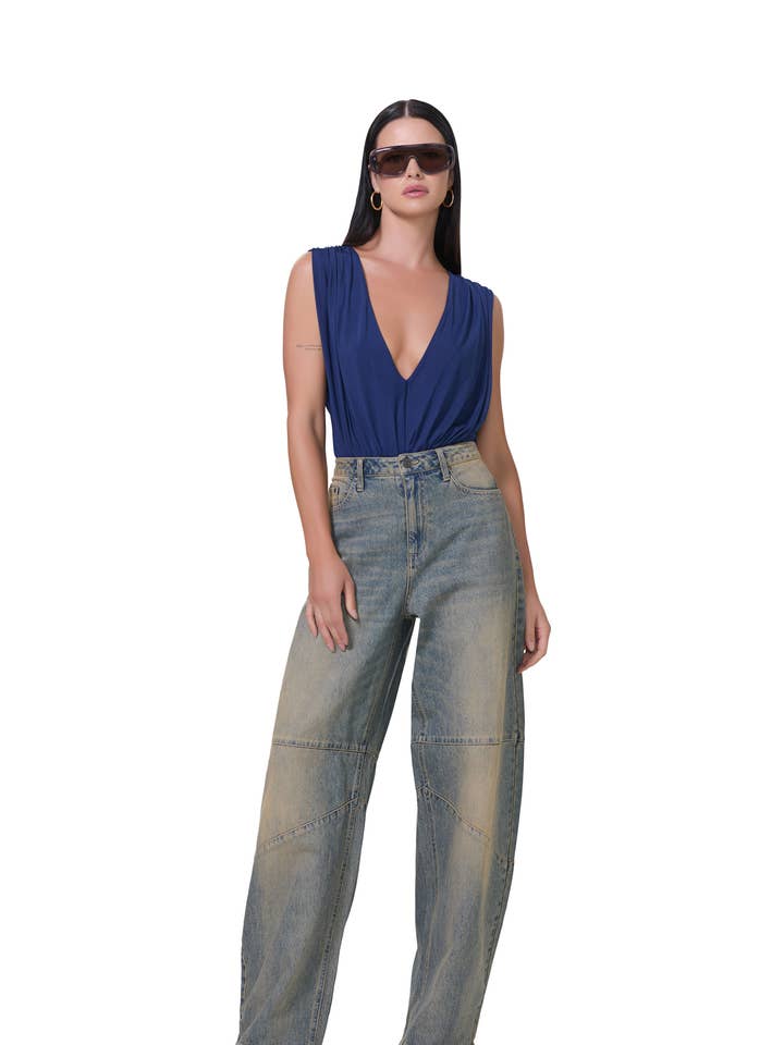 Vaqueros Ajax Barrel, color grunge lavado para venta al por mayor de AFRM