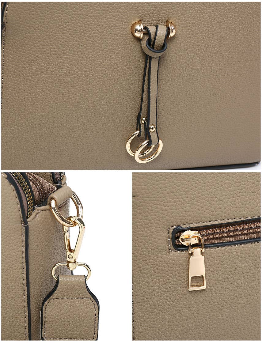 Papaya Fashion Ltd - Vente Sac à bandoulière – femme - B23005-SS-Sac à bandoulière en toile à triple fermeture éclair10