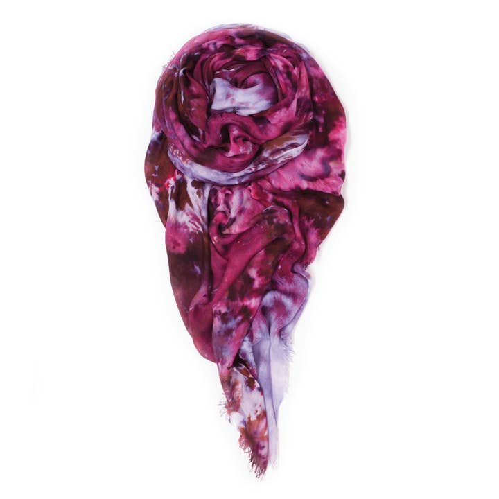 Gouache Scarf - Berry for wholesale by fig & bella