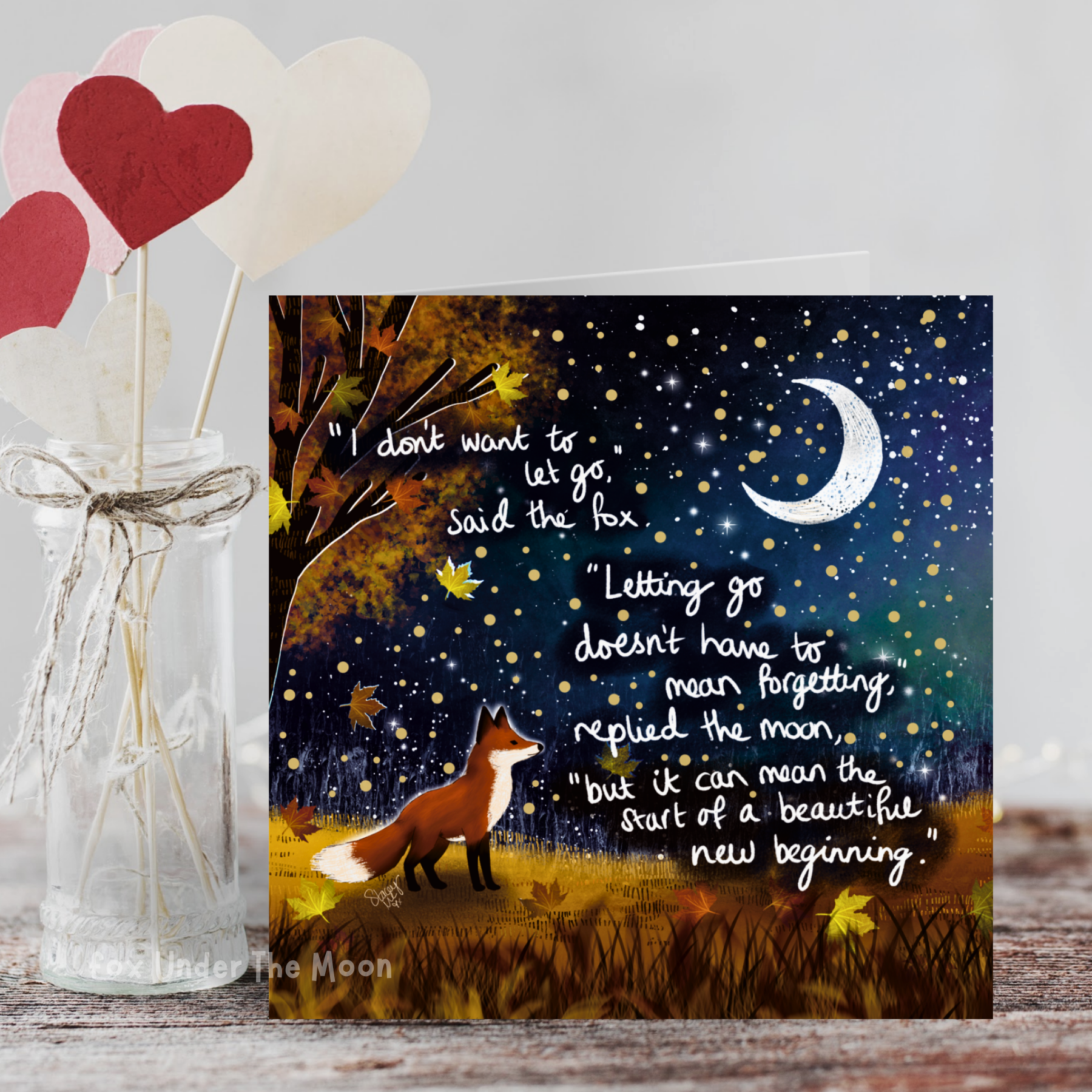 Fox Under The Moon - Wholesale Everyday Greeting Card - 'New Beginning' - Greeting Card From Fox Under The Moon2