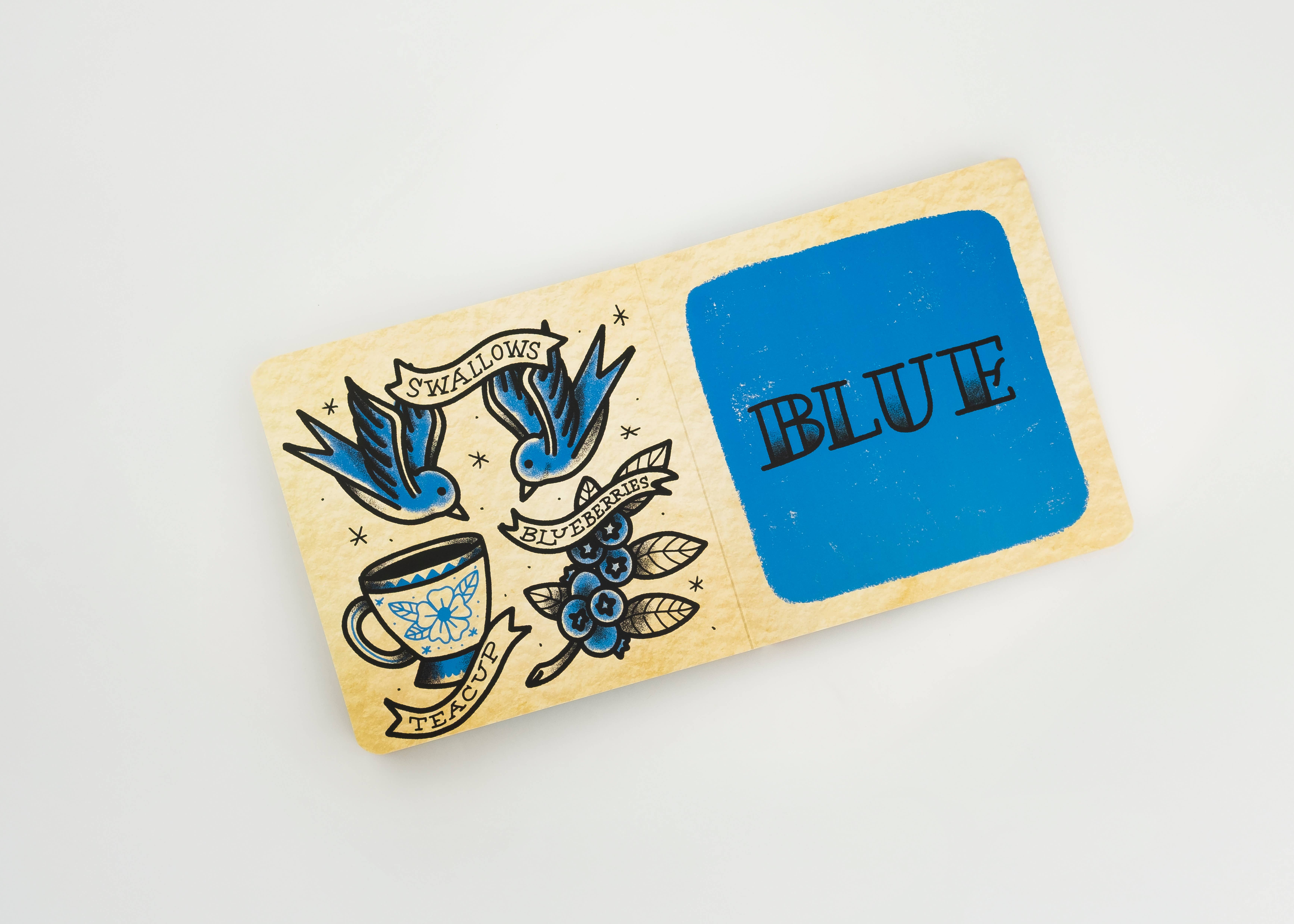 Odd Bird Books - Wholesale Baby & Toddler Book (0-2) - Colors of Tattoos - Kids Cool Board Book of Colors Hard Cove1